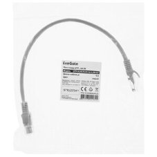 Патч-корд ExeGate EX286375RUS UTP-RJ45-RJ45-5e-0,3M-LSZH-GY, UTP, cat.5e, LSZH, 0.3м, серый