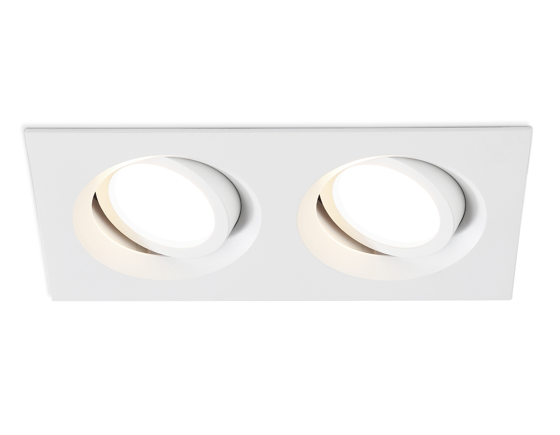 Встраиваемый поворотный точечный светильник Ambrella light TN102745/2 WH белый IP20 GU5.3/2 180*95*25