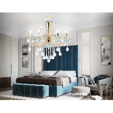 Светильник Ambrella light TR4923/6 GD/WH/BL золото/белый/голубой E14*6 max 40W D600*620