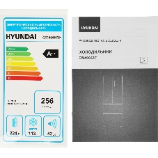 Холодильник Hyundai CM40043F нержавеющая сталь трехкамерный 224/113 л морозилка снизу, No Frost, Side by Side