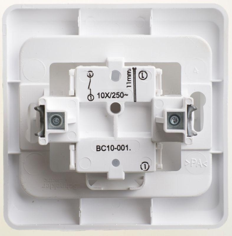 Выключатель 1-кл. СП Этюд 10А IP20 белый SchE BC10-001B