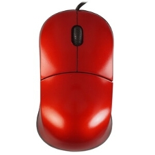 Мышь проводная Qumo Simple Office M92 красный, 1000 dpi, USB, кнопки - 3