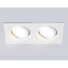 Встраиваемый поворотный точечный светильник Ambrella light TN102745/2 WH белый IP20 GU5.3/2 180*95*25