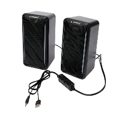 Акустическая система 2.0 Gembird SPK-305, 10Вт, пластик, рег.громкости, RGB подсветка, черный