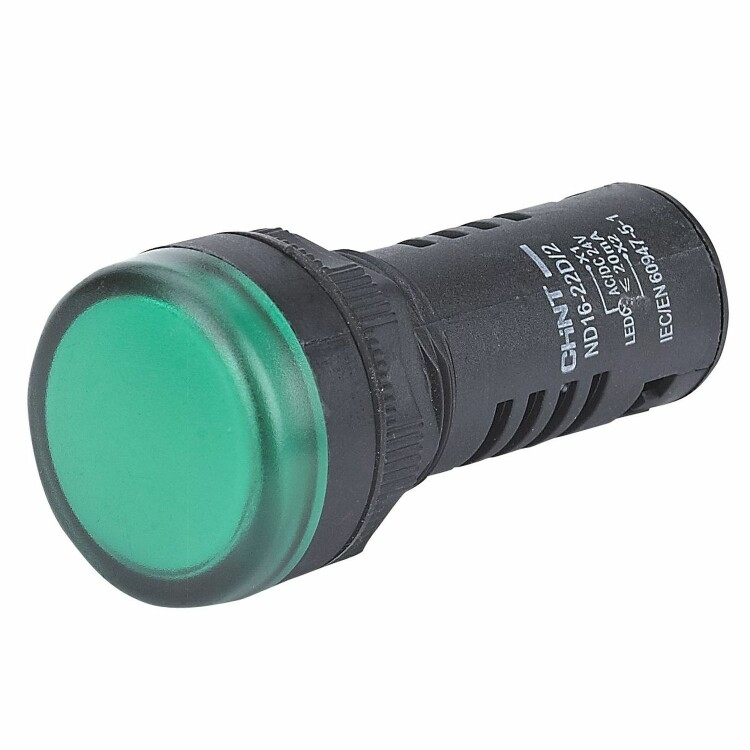 Индикатор ND16-22D/2C зеленый, встр. резистор, IP65 АС/DC230В (R)