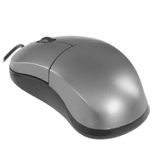 Мышь проводная Qumo Simple Office M92 серый, 1000 dpi, USB, кнопки - 3