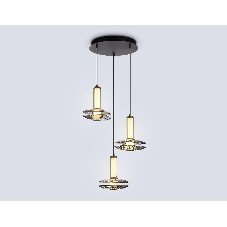 Подвесной светодиодный светильник Ambrella light LH31012/3 GR/SM серый/дымчатый 35W 3000K D450*1790