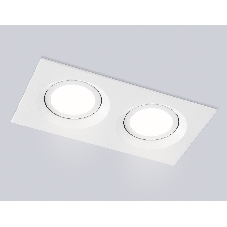 Встраиваемый поворотный точечный светильник Ambrella light TN102745/2 WH белый IP20 GU5.3/2 180*95*25