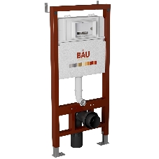 Комплект BAU 6 в 1: инсталляция BAU PRO, унитаз подвесной безободковый Bau Dream 49,5х36, сиденье дюропласт микролифт, клавиша BAU Stil, хром