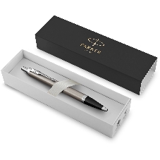 Ручка шариковая Parker IM Essential K319 (CW2143631) Brushed Metal CT, M, синие чернила, подарочная коробка