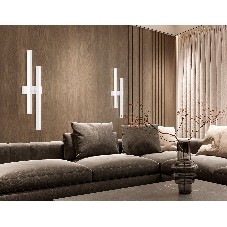 Настенный светодиодный светильник Ambrella light FL6151 WH белый 18W 3000K-6400K 510*120*65