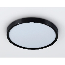 Потолочный светодиодный светильник Ambrella light FZ3050 BK черный IP44 24W+10W 6400+6400К D300*40 (Без ПДУ)