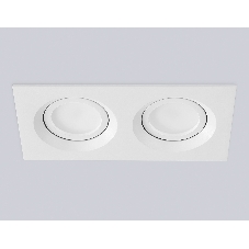 Встраиваемый поворотный точечный светильник Ambrella light TN102745/2 WH белый IP20 GU5.3/2 180*95*25