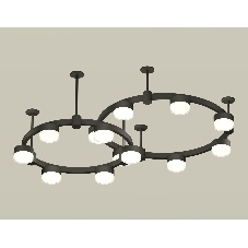 Светильник Ambrella light XR92221006/13 SBK/FR/CL черный песок/белый матовый/прозрачный GX53