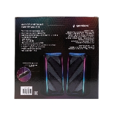 Акустическая система 2.0 Gembird SPK-305, 10Вт, пластик, рег.громкости, RGB подсветка, черный