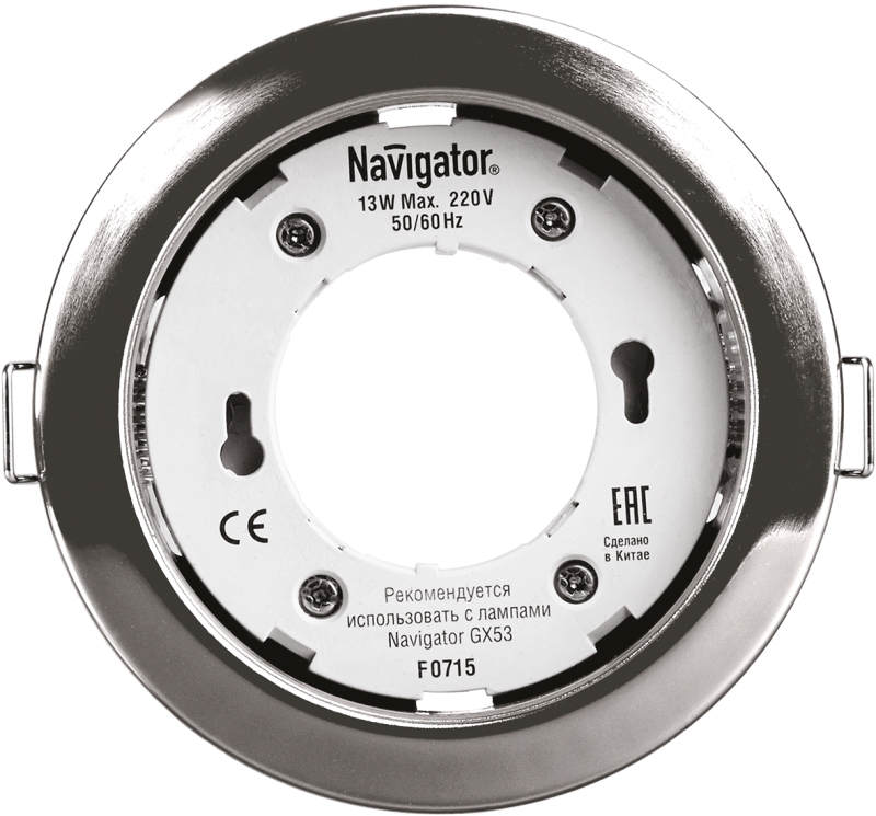 Светильник Navigator NGX-R1-003-GX53 IP20 хром