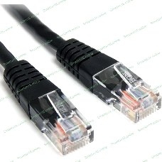 Патч-корд Lanmaster TWT-45-45-0.15-BK RJ-45 вил.-вилка RJ-45 кат.5E 0.15м черный ПВХ (уп.:1шт)