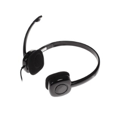 Гарнитура Logitech H151 чёрный, проводная, 3.5 мм