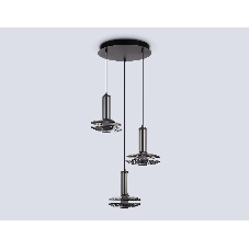 Подвесной светодиодный светильник Ambrella light LH31012/3 GR/SM серый/дымчатый 35W 3000K D450*1790