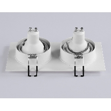 Встраиваемый поворотный точечный светильник Ambrella light TN102745/2 WH белый IP20 GU5.3/2 180*95*25