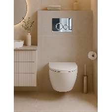 Инсталляция с унитазом комплект BAU IDEAL 6 в 1: унитаз подвесной безободковый торнадо Bau Hotel 53х36, быстросъемное сиденье микролифт, кнопка смыва BAU Wheelхром