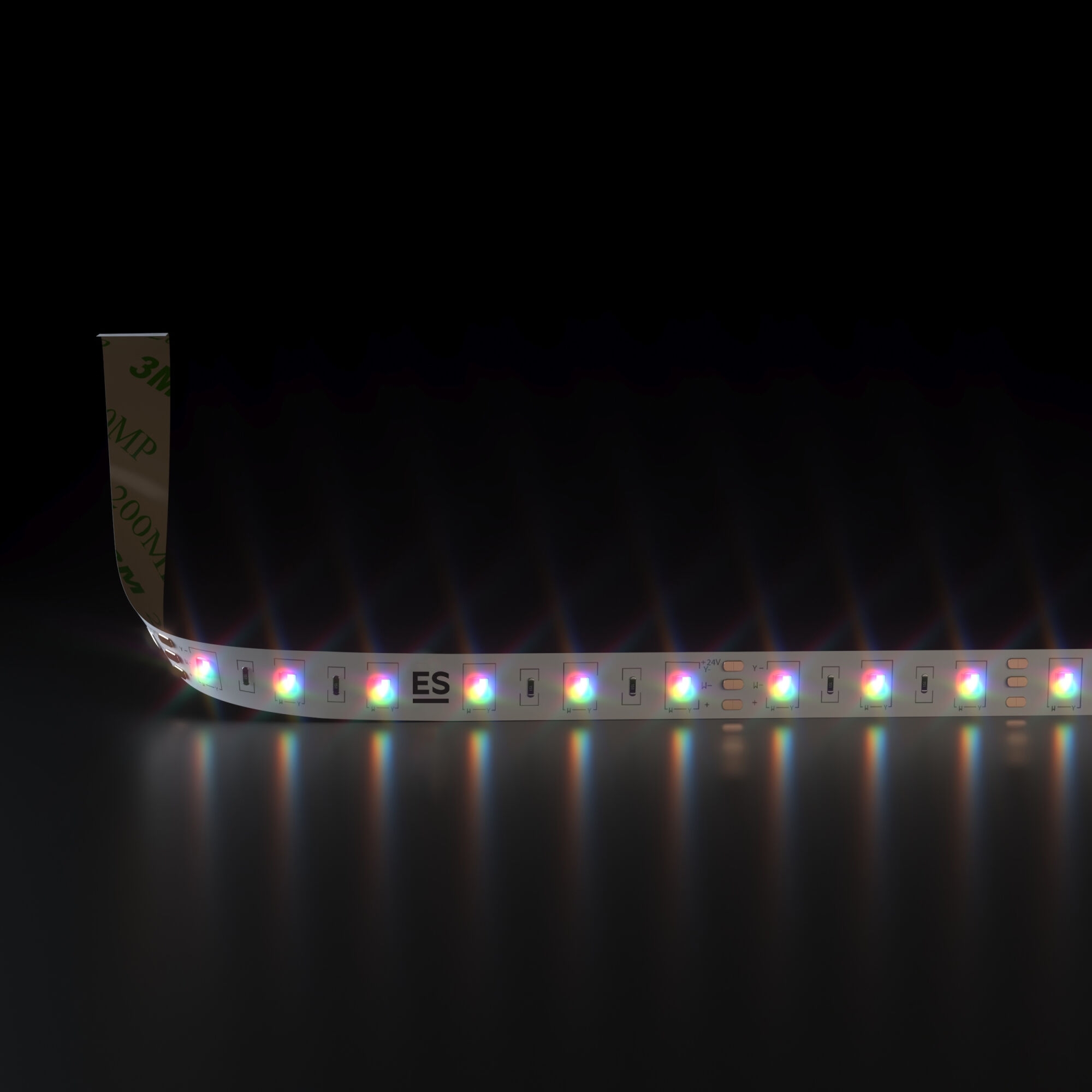 Лента светодиодная 60Led 14,4W IP20 RGB 6500K холодный белый (5050+5050 24V 60Led 14,4W IP20 RGBW)