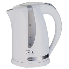 Чайник электрический Oasis K-2PW 1.7 л, 2200 Вт, белый корпус: пластик