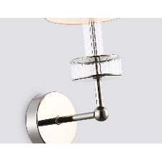 Настенный светильник Ambrella light LH71005 BN/WH никель/белый E14 max 40W 210*150*355