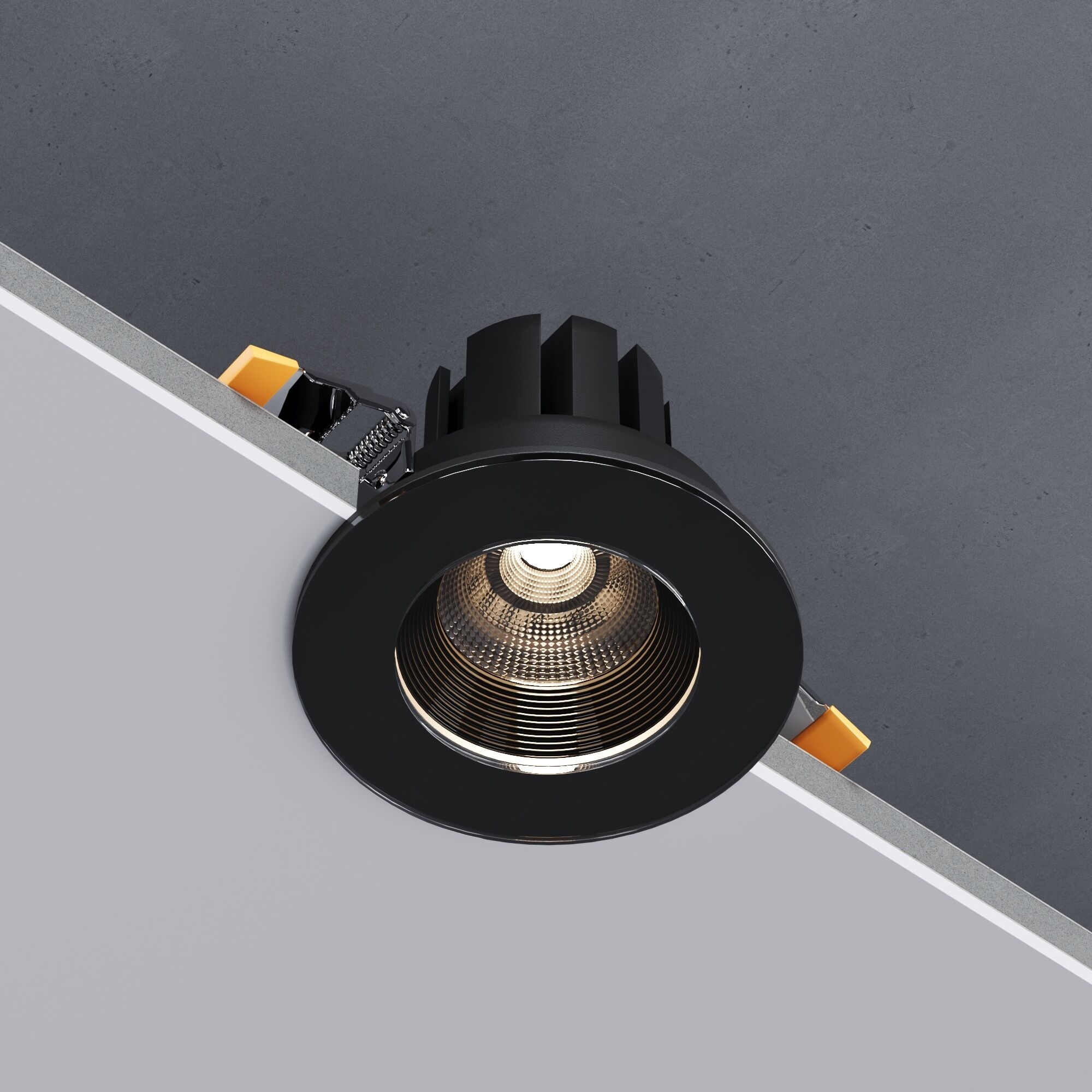 Cветильник встраиваемый светодиодный 7W 4000 черный 25096/LED