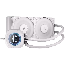 Система жидкостного охлаждения/ Water Cooling System Corsair NAUTILUS 240 RS LCD (240mm, White/ Fans: 2x120mm, 72.8CFM, 36dBA, 2100RPM/ S: 1851, 1700, AM5, AM4)