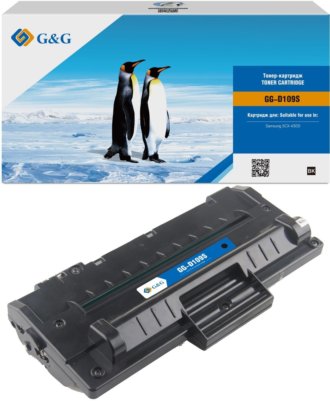 Картридж лазерный G&G GG-D109S черный (2000 стр.) для Samsung SCX-4300