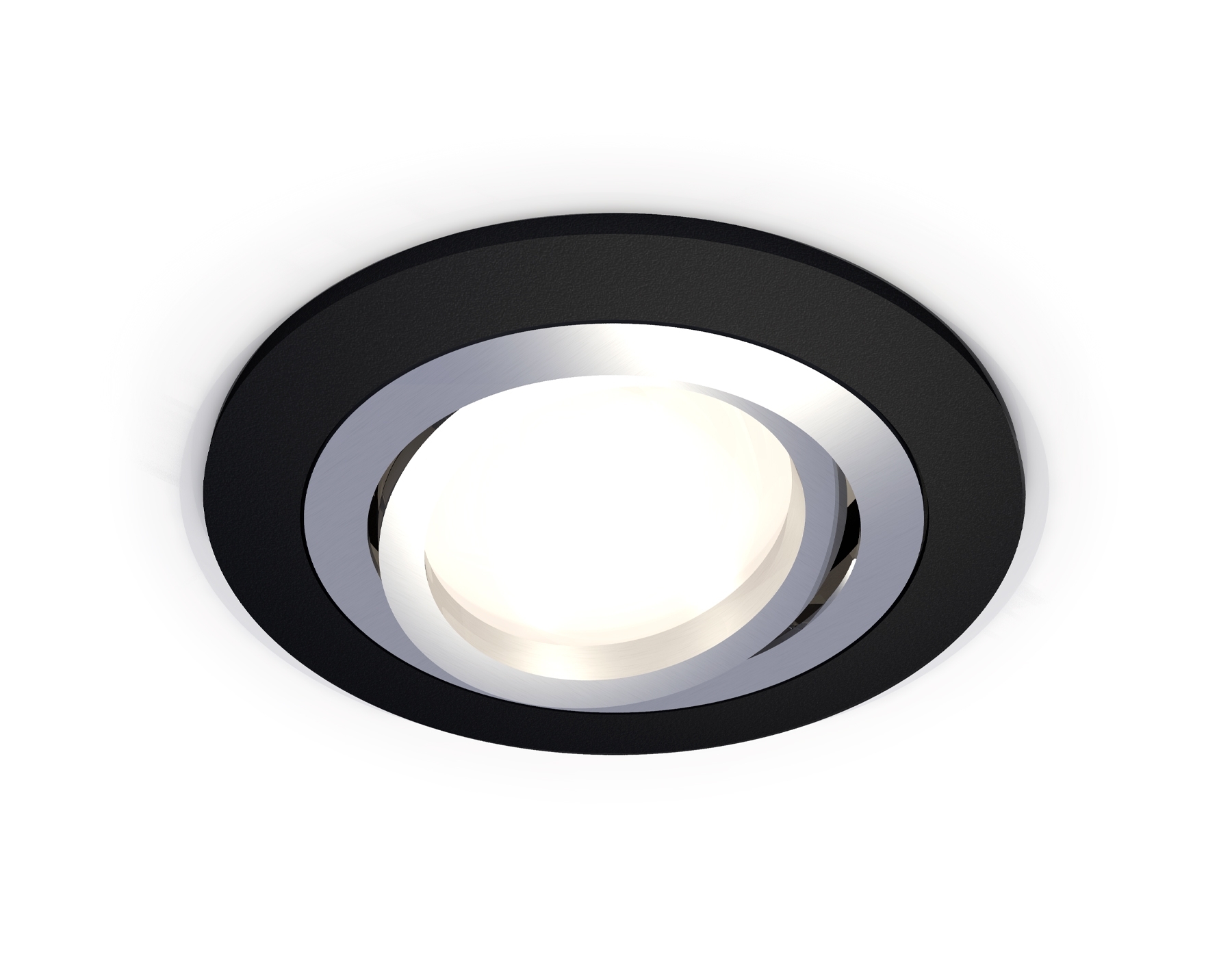 Комплект встраиваемого поворотного светильника Ambrella light XC7622082 SBK/PSL черный песок/серебро полированное MR16 GU5.3 (C7622, N7003)