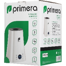 Увлажнитель воздуха Primera HUP-H3150 белый, 35 м², 5 л, ультразвуковой, производительность 300 мл/ч, гигростат, таймер, цифровой дисплей, 3 скорости, электронное управление