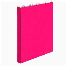 Папка с 20 прозрачными вкладками Бюрократ Double Neon DNE07V20PINK A4, пластик, 0.7мм, розовый