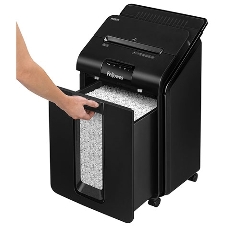 Шредер Fellowes AutoMax 100M (секр.P-4)/фрагменты/100лист./23лтр./скрепки/скобы/пл.карты
