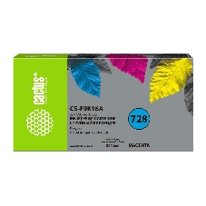 Картридж струйный Cactus CS-F9K16A (728XXL) пурпурный (300 мл) для HP DesignJet T730, T830