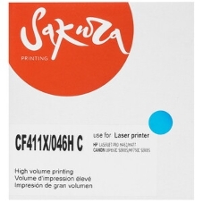 Картридж Sakura CF411X/046HC для HP и Canon, голубой, 5000 к.