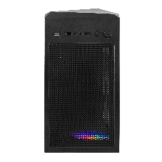 Компьютерный корпус Miditower ExeGate EVO-8225-EVO800 (ATX, БП EVO800RGb с вент. 12см, 2хUSB+1хUSB 3.0, черный, 2 вент. с RGb подсветкой и полоса на передней панели, боковая панель - закаленное стекло)