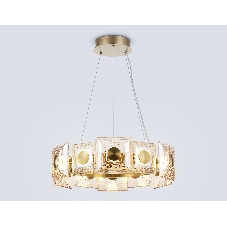 Светильник Ambrella light LH31021 BS/TI латунь/янтарь 56W 3000K D570*150