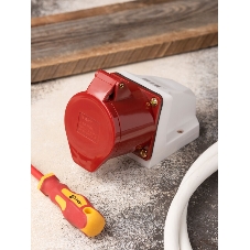 Розетка наруж. уст. 32А 380В 3P+РЕ+N IP44 (125) EKF ps-125-32-380