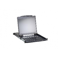 Переключатель KVM 16-портовый IP с ЖК-дисплеем Slideaway/ATEN SINGLE RAIL 16P PS/2-USB LCDKVMP 19INCH WIH IP