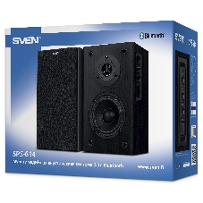 Акустическая система SVEN SPS-614 2.0 (2x20W, Bluetooth, дерево, black)