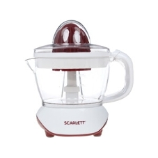 Соковыжималка Scarlett SC-JE50C06 белый/коричневый, цитрусовая, 25 Вт, 700 мл, механическое