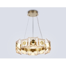 Светильник Ambrella light LH31021 BS/TI латунь/янтарь 56W 3000K D570*150