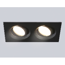 Встраиваемый поворотный точечный светильник Ambrella light TN102746/2 BK черный IP20 GU5.3/2 180*95*25