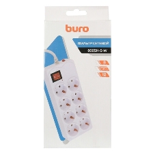 Сетевой фильтр Buro 800SH-1.8-W 1.8 м, 8 розеток, белый, коробка