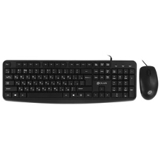 Комплект клавиатура+мышь Oklick S603 проводной, USB, 1200 DPI, чёрный