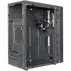 Компьютерный корпус Miditower ExeGate EVO-9211-500NPX (ATX, БП 500NPX с вент. 12см, с окном, 2хUSB+1хUSB3.0, HD аудио, черный, 1 вент. с RGb подсветкой)