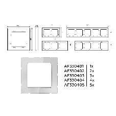 Рамка ALFA Platos (Серебро Стекло органическое) 3-ая AF330403