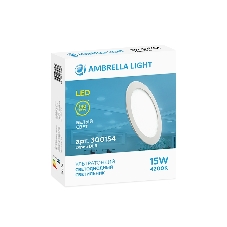 Светильник встраиваемый DLR 15W 4200K 185-250V (150W) (D190mm/A170mm)